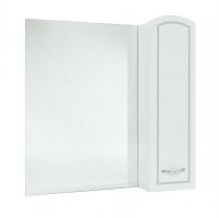 Зеркало-шкаф Амелия 80 R белое, патина серебро