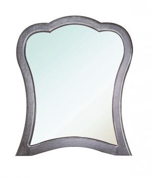 Зеркало в ванную из массива Грация Люкс 90 чёрное/патина серебро