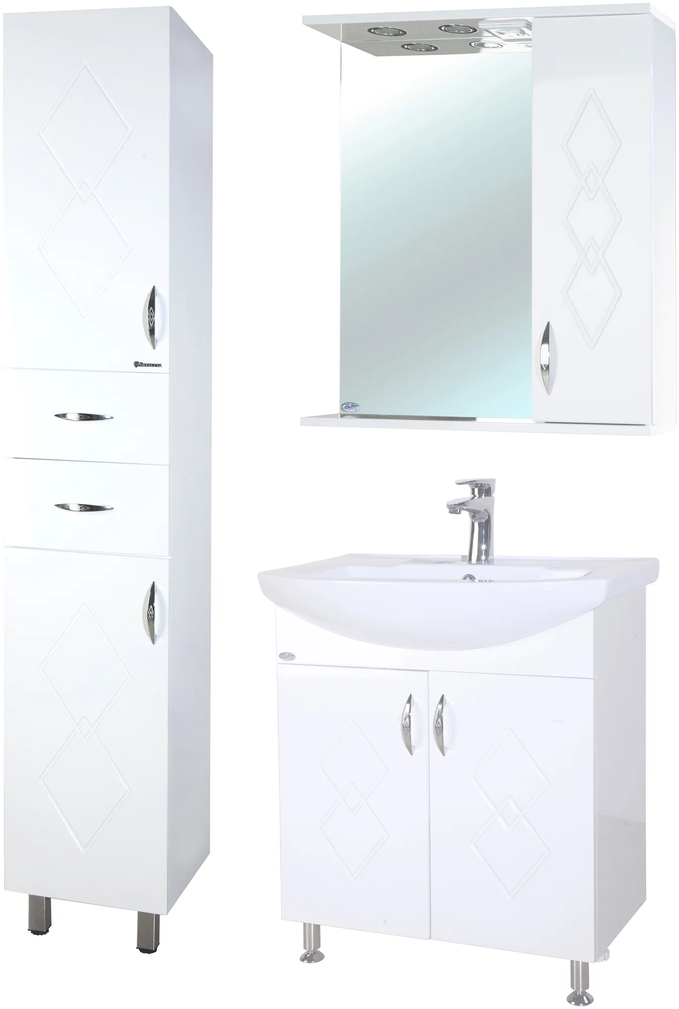 Шкаф пенал элеганс 35 белый