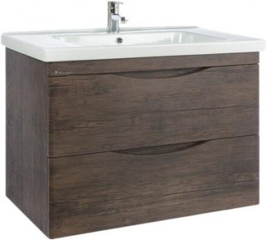 Подвесная тумба Bellezza Санриса орех с раковиной Cersanit Como 100