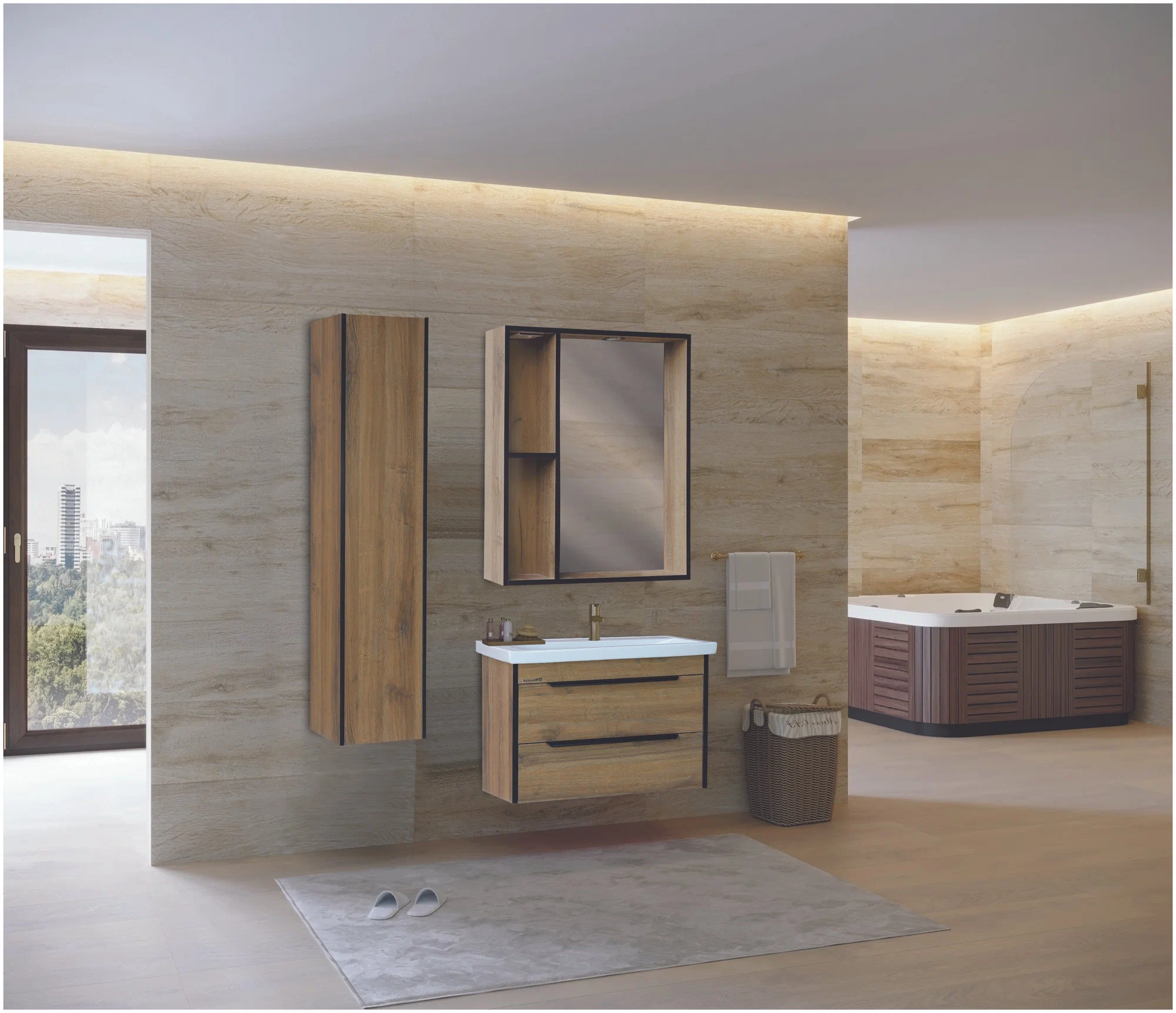 Бруно-35 пенал подвесной табакко, прав.