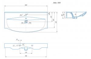 Напольная тумба с раковиной Сесилия 105 белая