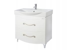 Напольная тумба с раковиной Сесилия 105 белая