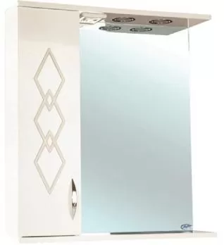 Зеркало-шкаф Элеганс 65 L бежевое