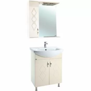 Зеркало-шкаф Элеганс 65 L бежевое