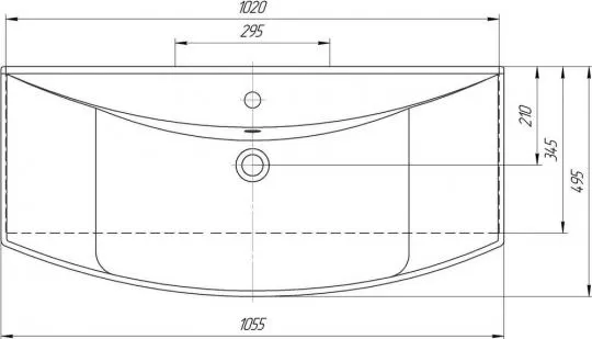 Мебельная раковина Kirovit Стиль 1050